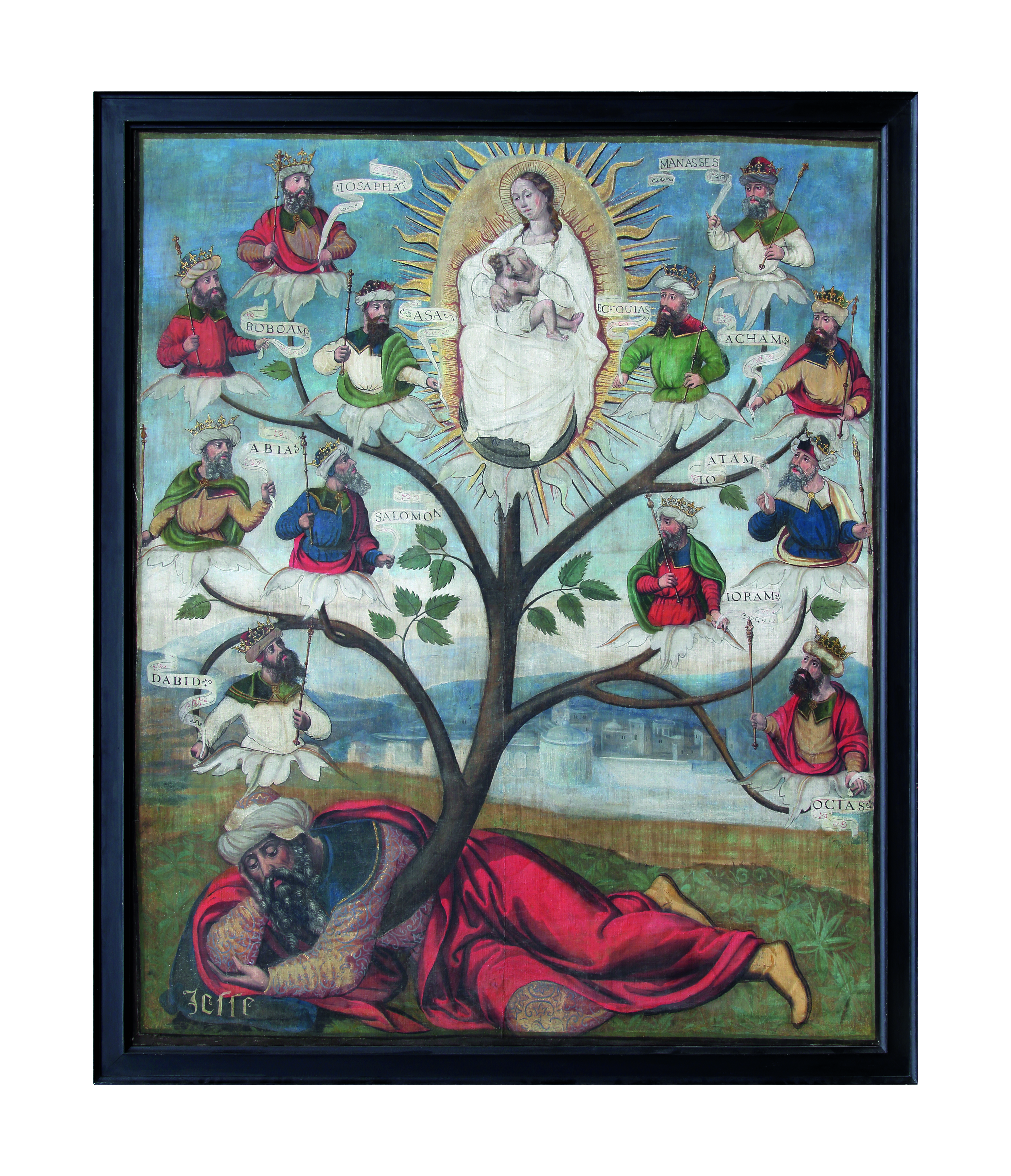 A Very Rare and Large Painting Depicting the ‘Tree of Jesse’ 
